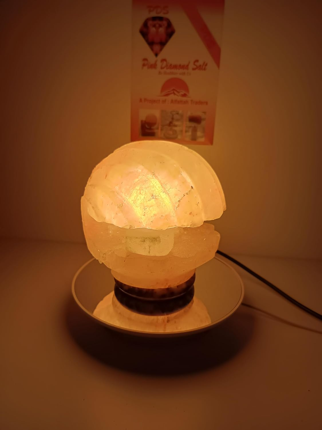 2-3 KG Premium Sea Shell Salt Lamp 100% Authentic, Handcrafted from the Foothills of the Himalayas Beautifully Hand Craft Sea Shell Comes with Complete Electric Fitting image number 3