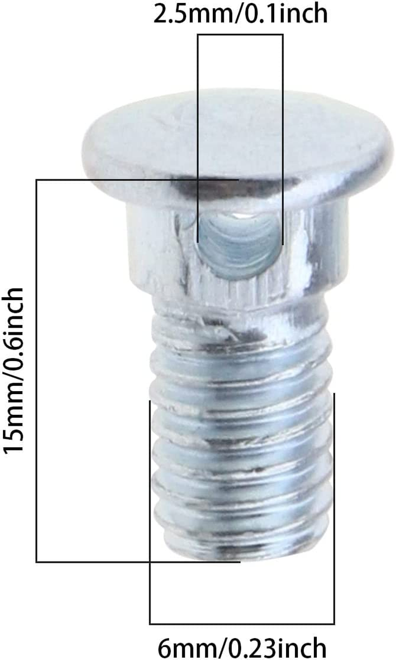 SING F LTD 20Pcs Bicycle Cable Anchor Bolts 6Mm with Nuts and Washers for BMX Cross Bike Electric Bike Foldable Hybrid Mountain Racing Trekking Bike Cycling Accessories Round/Hex Head Screw