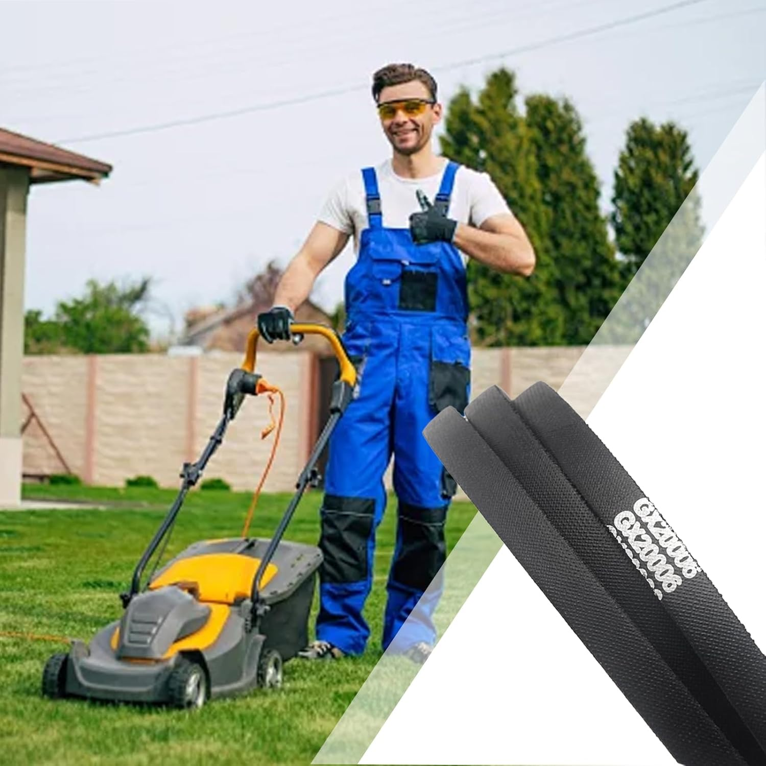 Mower Drive Belt for John Deere GX20006 Lawn Tractor Transmission Drive Belt 105 107 108 115 125 135 145 155C D110 D120 D130 D140 D150 D160 D170 L105 L107 L108 L110 L111 L118 L120 L130 image number 1