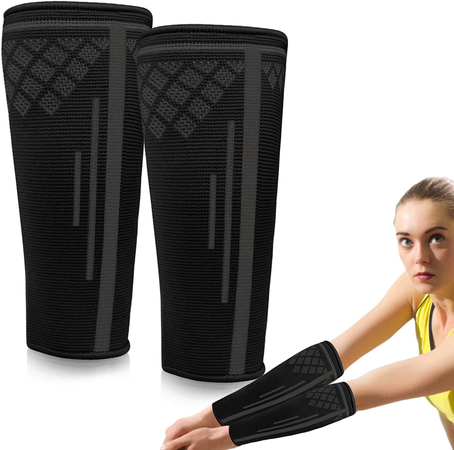 Volleyball Arm Sleeves Compression Forearm Sleeves, Passing Forearm Sleeves Protect Arms for Youth