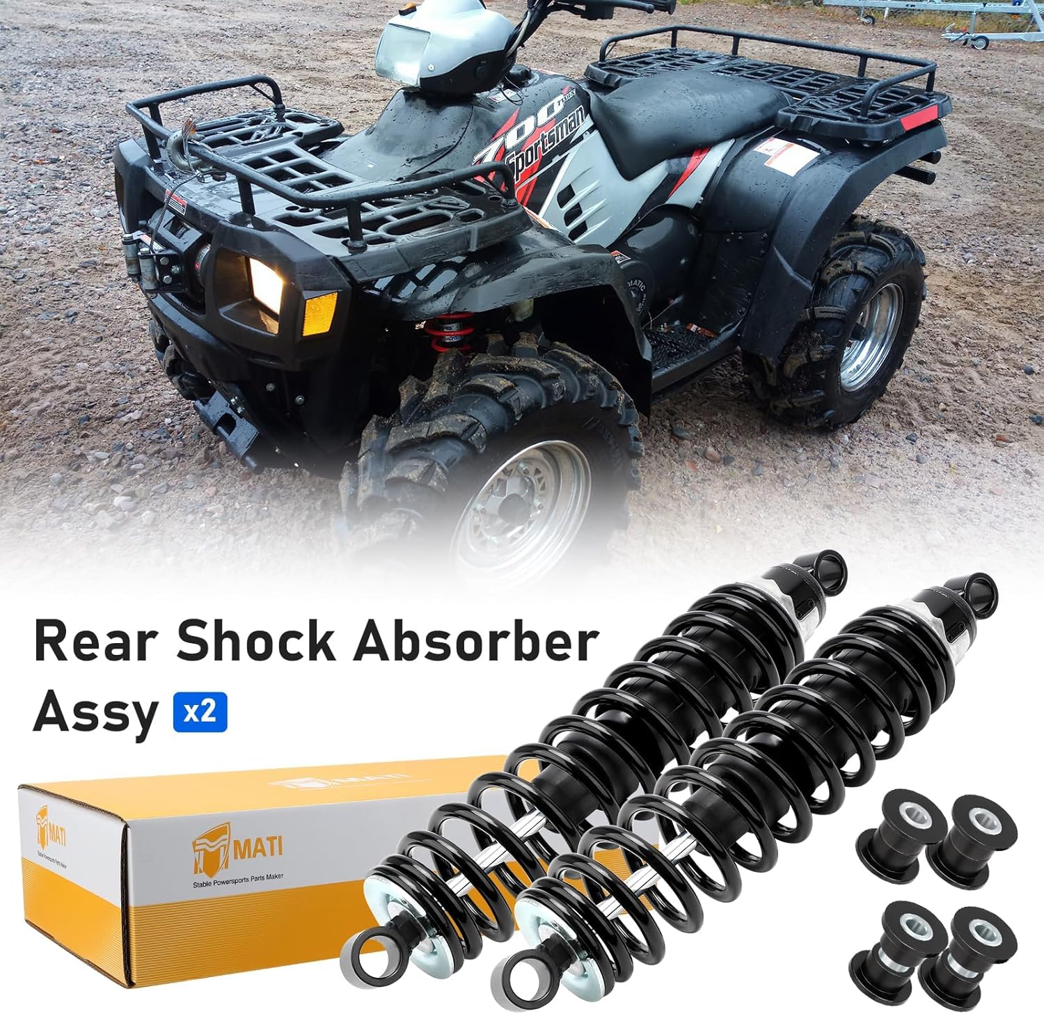 Rear Shock Strut Absorber for Polaris Sportsman 500 1996-2004 Sportsman 335 400 450 600 700 800 Diesel 455 Worker 335 500 1998-2006 Xplorer 500 1997 7041959 7041454 7041770