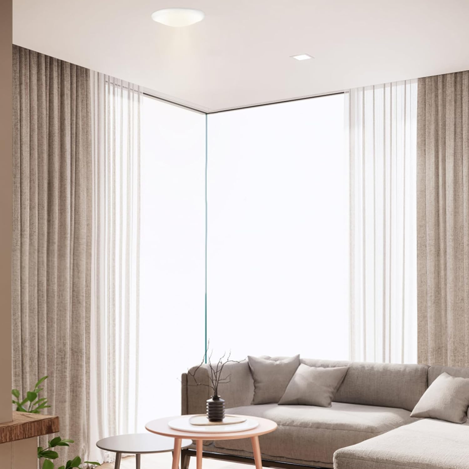 Ceiling Light Cover Replacement Clip-On for Ceiling Mounted Fixture, Mushroom Lamp Shade Ceiling Fan Replacement Globes, Diameter 13.6 In/34.7 Cm