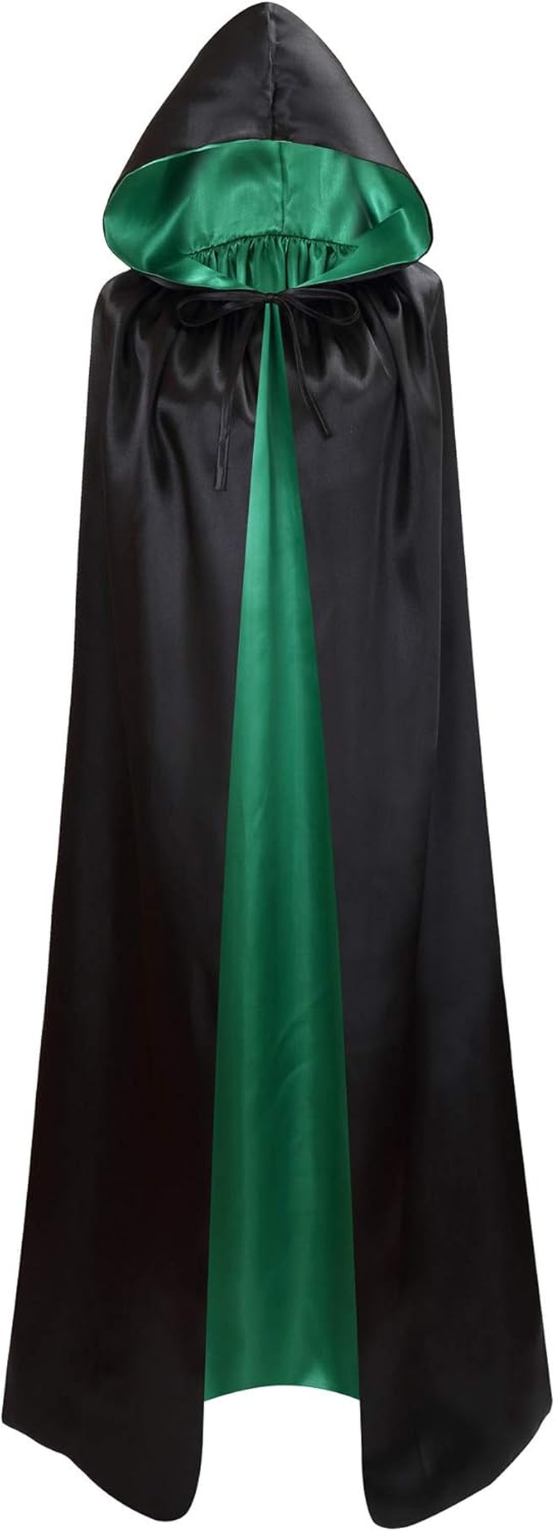 Unisex Reversible Hooded Cloak Cape for Christmas Halloween Party Vampires Cosplay Costumes image number 6