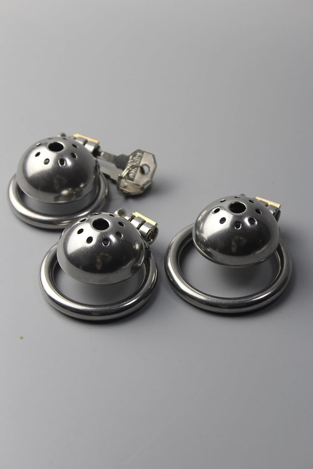 Locked Metal Penis Chastity Men'S Stainless Steel Chastity Belt Chastity Device Penis Cage Male Cock Cage (50Mm/1.97In) image number 2