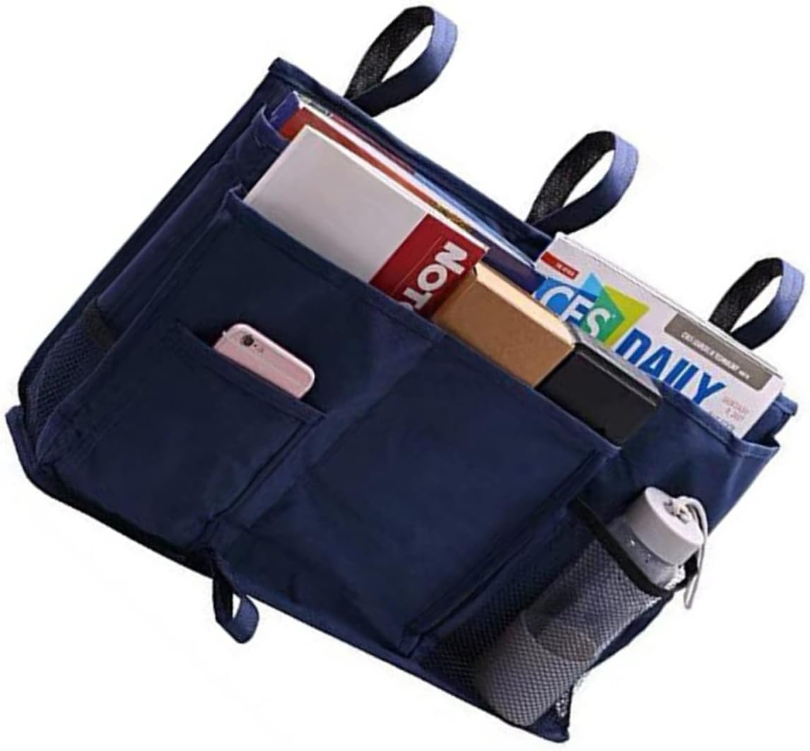 Garneck Oxford Fabric Multi-Functional Bedside Storage Hanging Pouch Book Organizer for Dormitory Camping and Everyday Use for Bedside Use and Items Storage image number 2