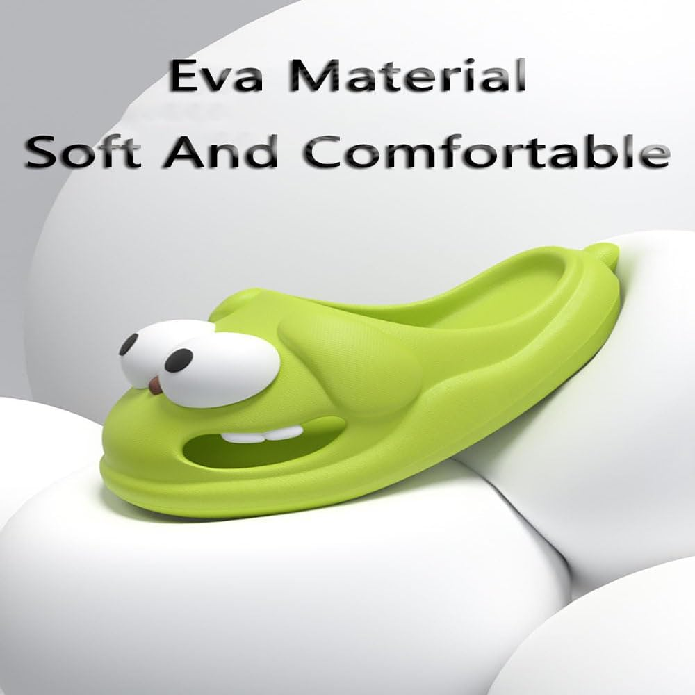 Big Eyes Dog Slippers for Women Kid, Tongue Kiss Slippers, Non-Slip Quick Drying Soft Lightweight Shower Cloud Slides image number 6