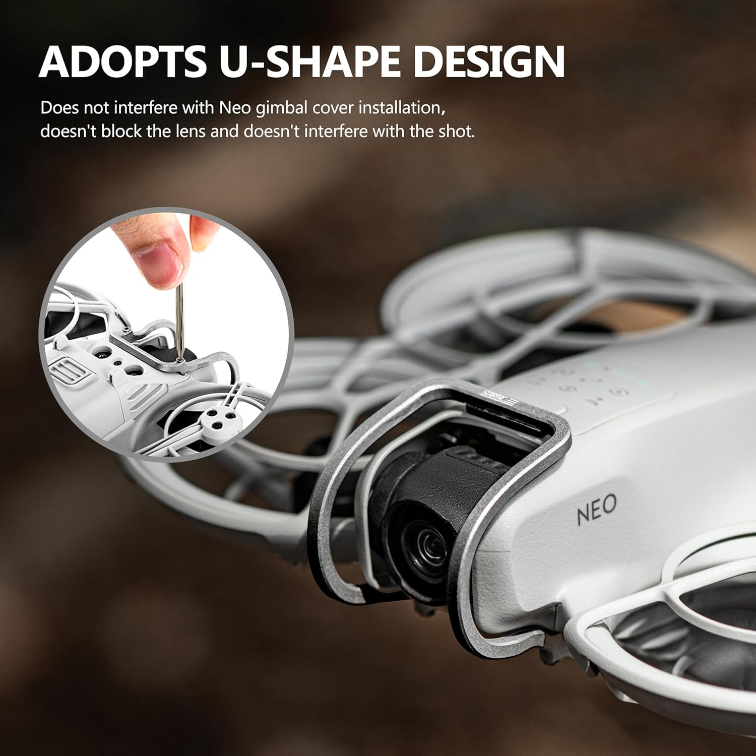 STARTRC Gimbal Bumper Guard for DJI Neo Accessories, Aluminum Alloy Anti-Collision Protection Guard Bar for DJI Neo Drone Camera image number 3