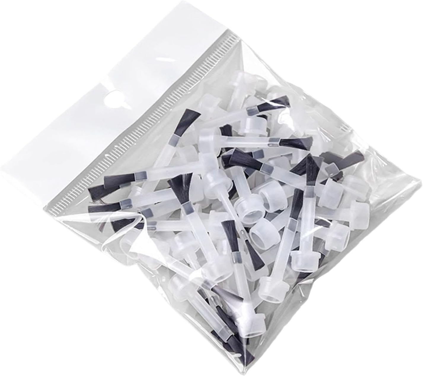 Oshhni 50X Nail Polish Brush Replacement Liquid Applicators Brushes Practical Portable Improve Your Work Efficiently Nail Brush Tool, Brush Head