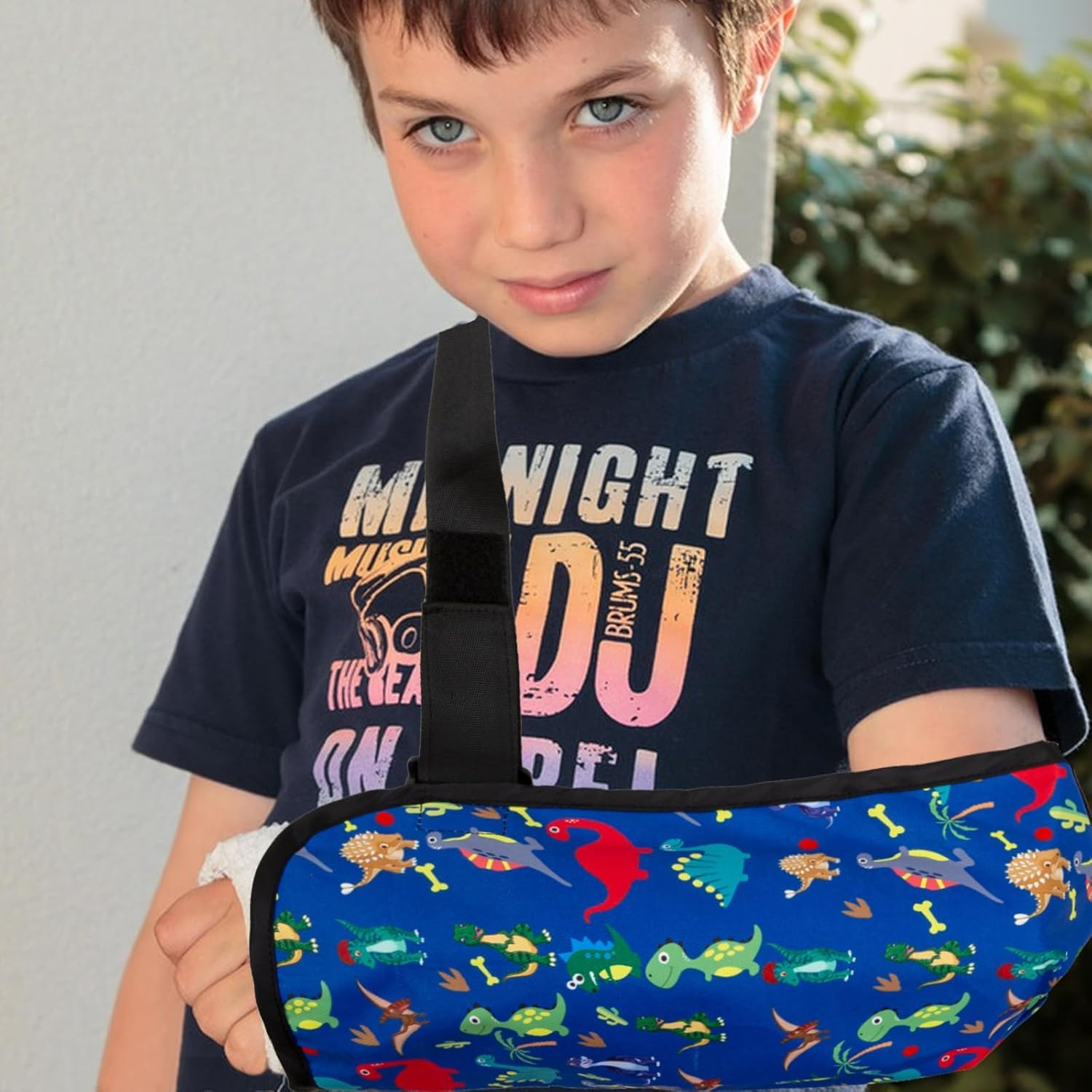Kids Arm Sling,Arm Sling for Shoulder Injury and Elbow Injury,Arm Sling Shoulder Immobilizer Broken Arm,Universal Padiatric Kids Sling for Dislocated Shoulder Support (Dinosaur Pattern) image number 3