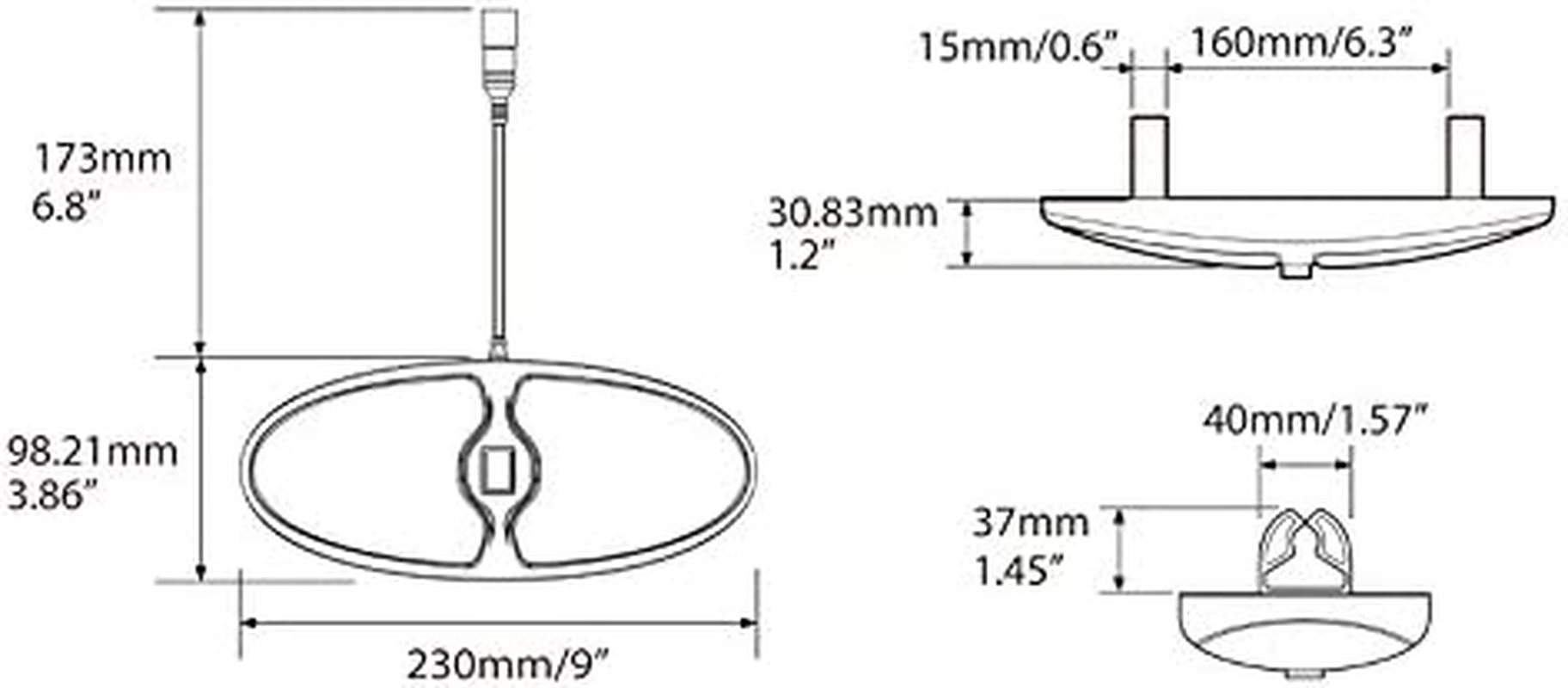 Dream Lighting 12V DC LED Camping Light Kit Tent down Awning Lamp for RV Motorhome Caravan Motorhome Outdoor Indoor Trailer Cool White/Amber Cigarette Connector Charge image number 2