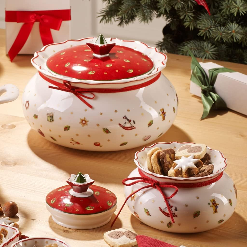 Villeroy & Boch &ndash; Medium Toy'S Delight Box, Cookie Jar, Food Storage for Sweets, Premium Porcelain, White/Colourful image number 4