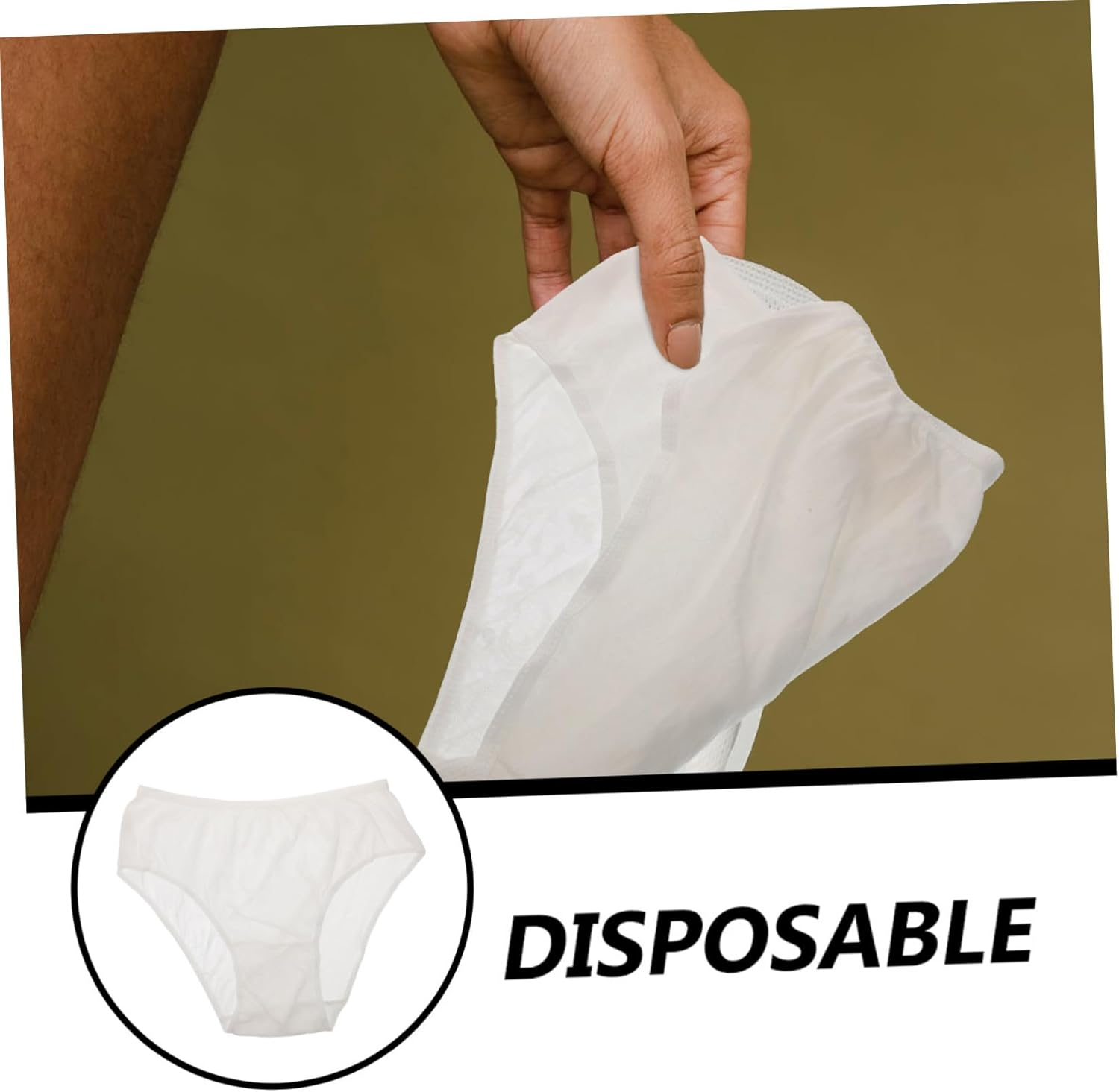 Beaupretty Disposable Maternity Underwear 4Pcs Pure Cotton Postpartum Breathable Absorbent Panties for Women XXL White Portable image number 6