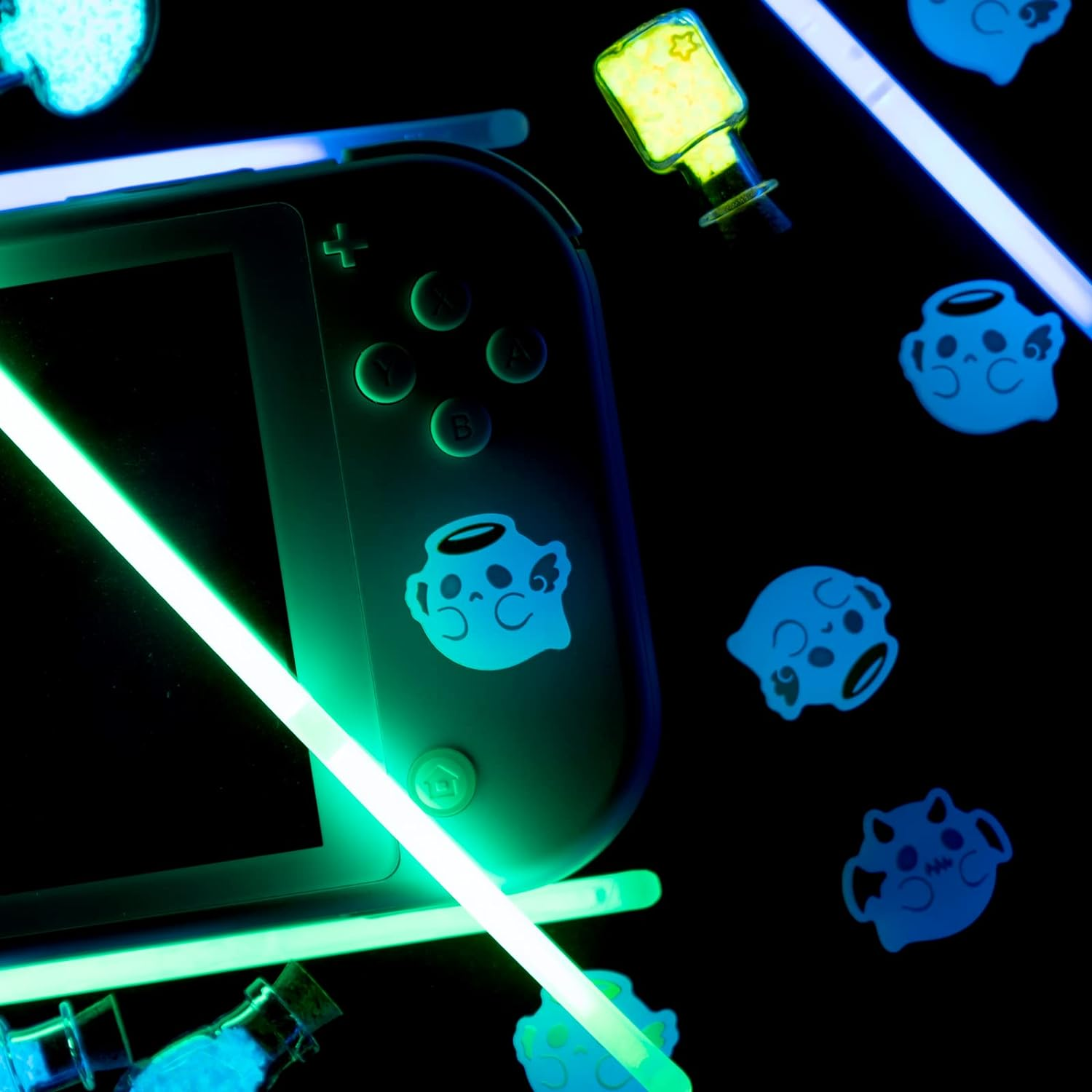 Geekshare Luminous Ghost Thumb Grip Caps, Soft Silicone Joystick Cover Compatible with Switch/Oled/Switch Lite,4Pcs image number 5