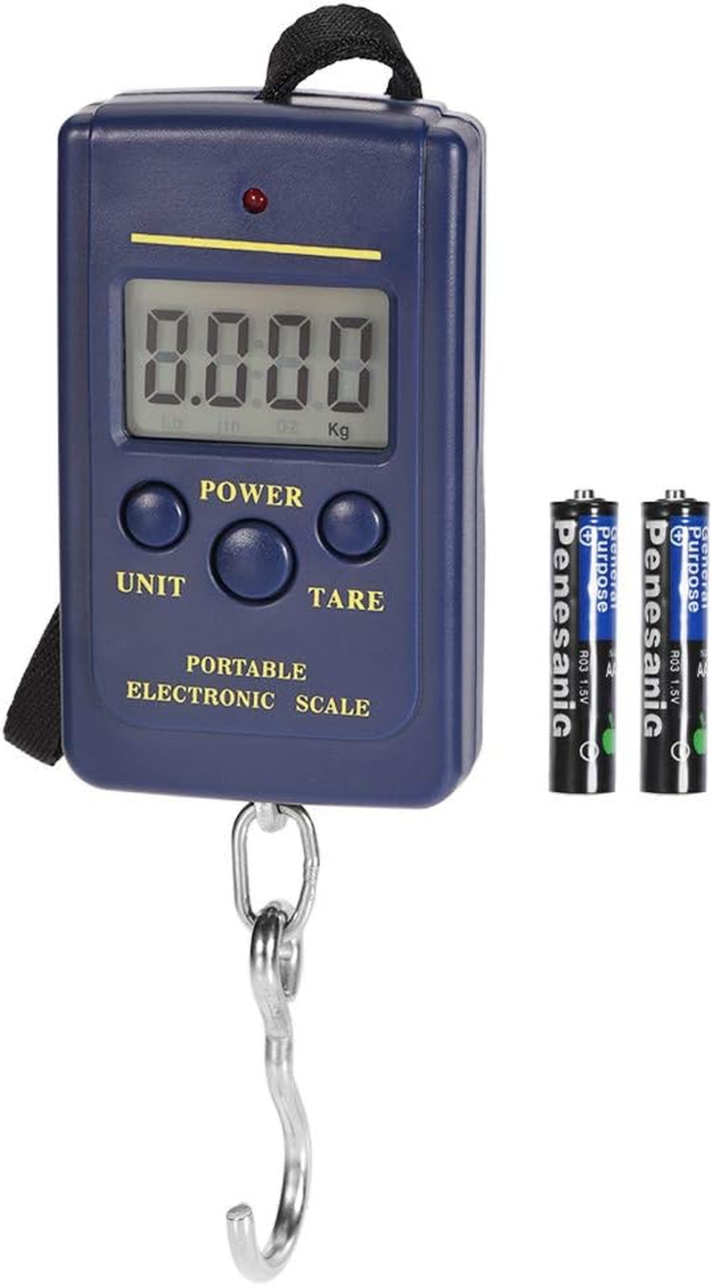 Uxcell Electronic Digital Handle Spring Scale 40000G/10G ABS Portable Handheld Hanging Balance Weight for Fishing Kitchen Home Blue image number 2