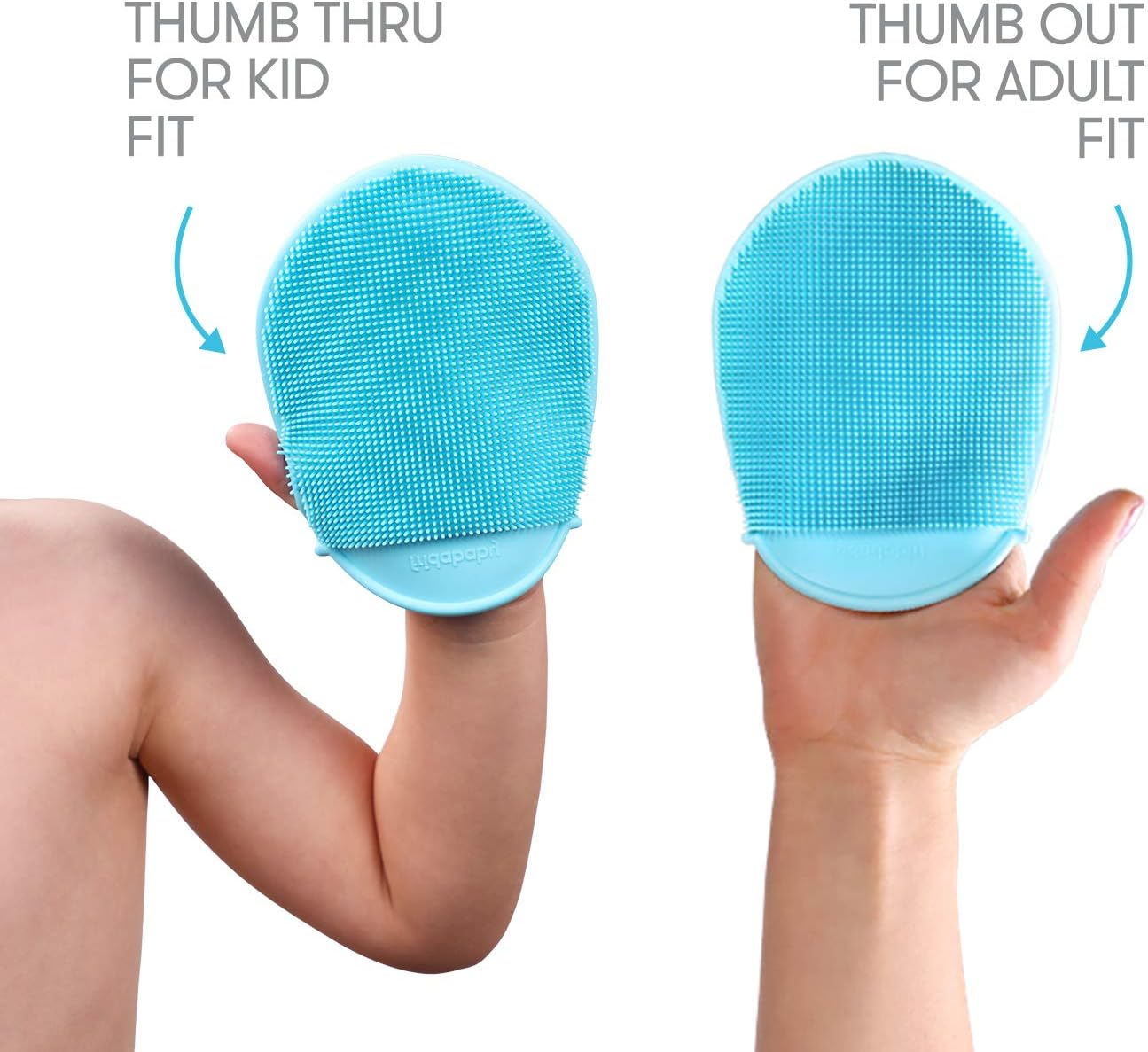 Frida Baby Dermafrida the Bath Mitt | Toddler Quick-Dry Body Bath Brush, Silicone, Replacement to Kid'S Washcloth | Fits Both Parent or Child for Early Stage Development image number 2