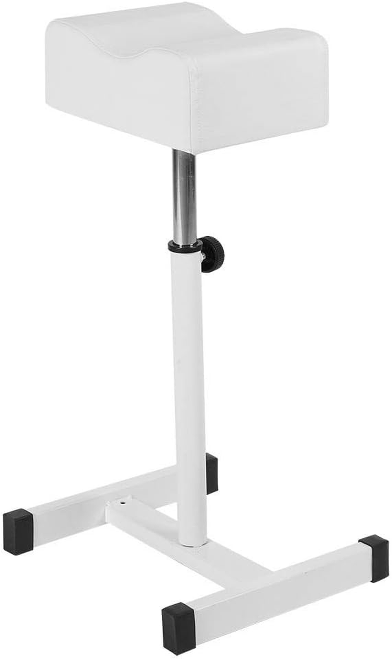 Stool Chair with Footrest,Adjustable Foot Care Pedicure Nail Stool,Pedicure Manicure Technician Nail Footrest Salon Spa Equipment(White) image number 5