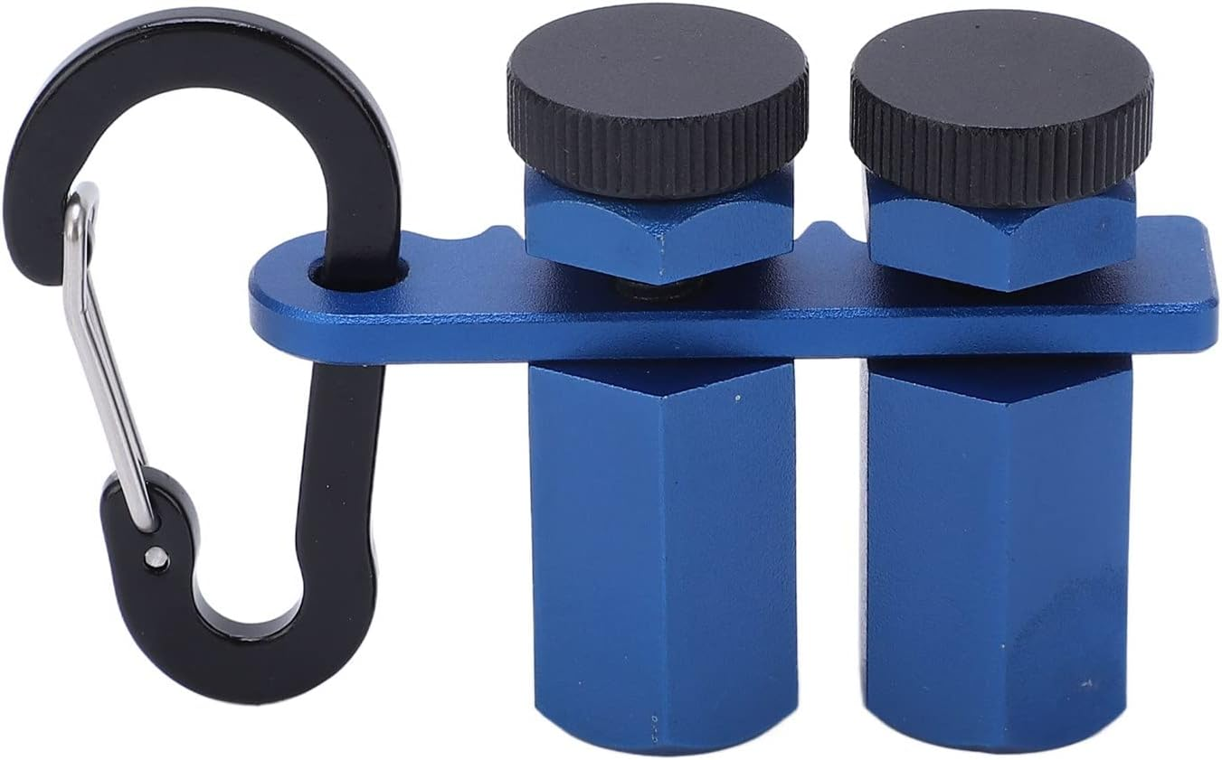 Stair Gauges for Framing Square, Non Slip Framing Square Stops with Thumb Screws, Professional Aluminum Alloy Framing Tools for Speed Square (Blue) image number 6