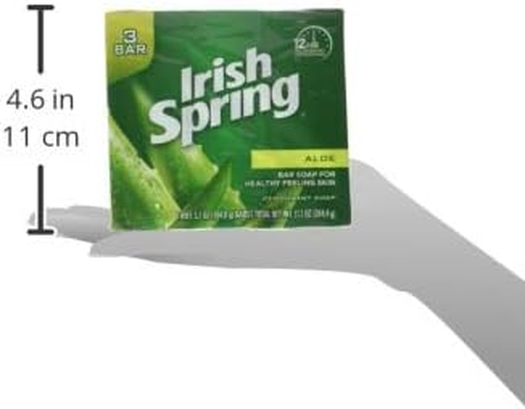 Irish Springs Aloe Bath Soap, 3.75 Oz. Bars, (2) 3 Bar Packages image number 1