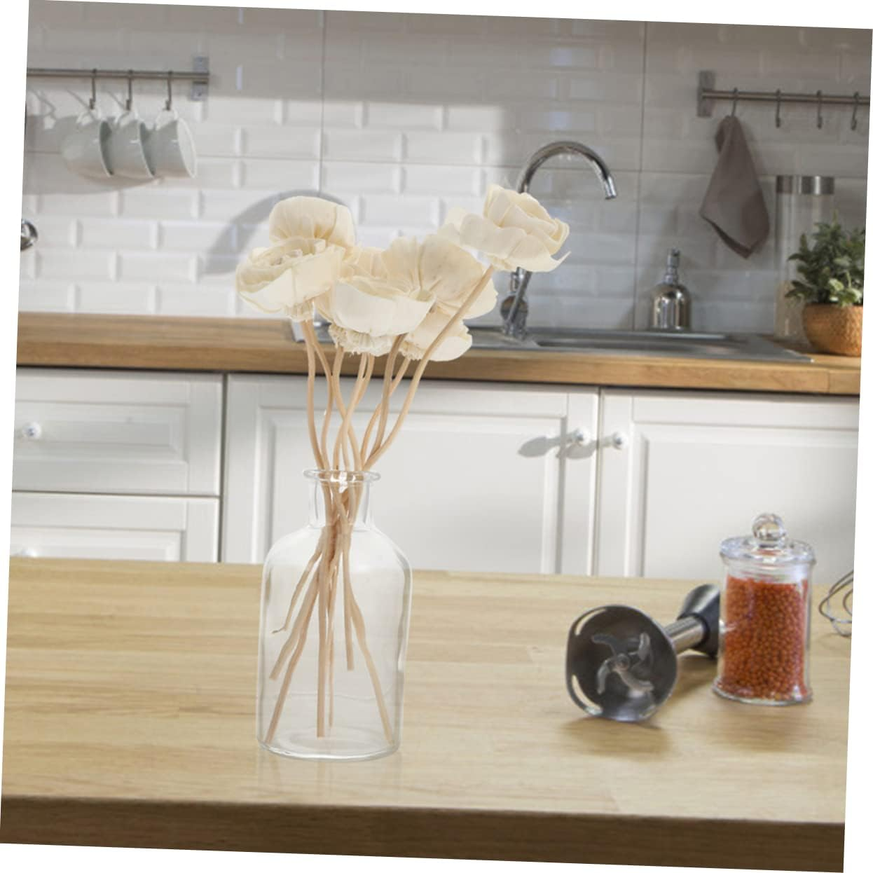 DOITOOL 30Pcs Elegant Flower Designed Scent Stick Aromatherapy for Essential Oils Home Fragrance Diffuser Sticks for Living Bathroom image number 5