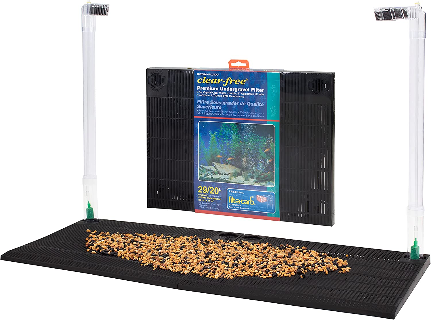 PENN-PLAX Clear-Free Premium under Gravel Aquarium Filter (UGF) &ndash; Freshwater and Saltwater Safe &ndash; Suitable for 29 Gallon Tanks image number 2