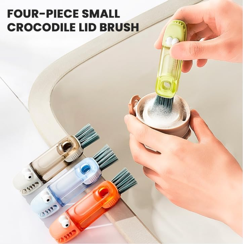 3 in 1 Cup Lid Cleaning Brush, Portable Lid Brush Cleaner for Hard-To-Reach Gaps, Deep Cleaning Tool for Water Bottles and Kitchen (3PCS) image number 5