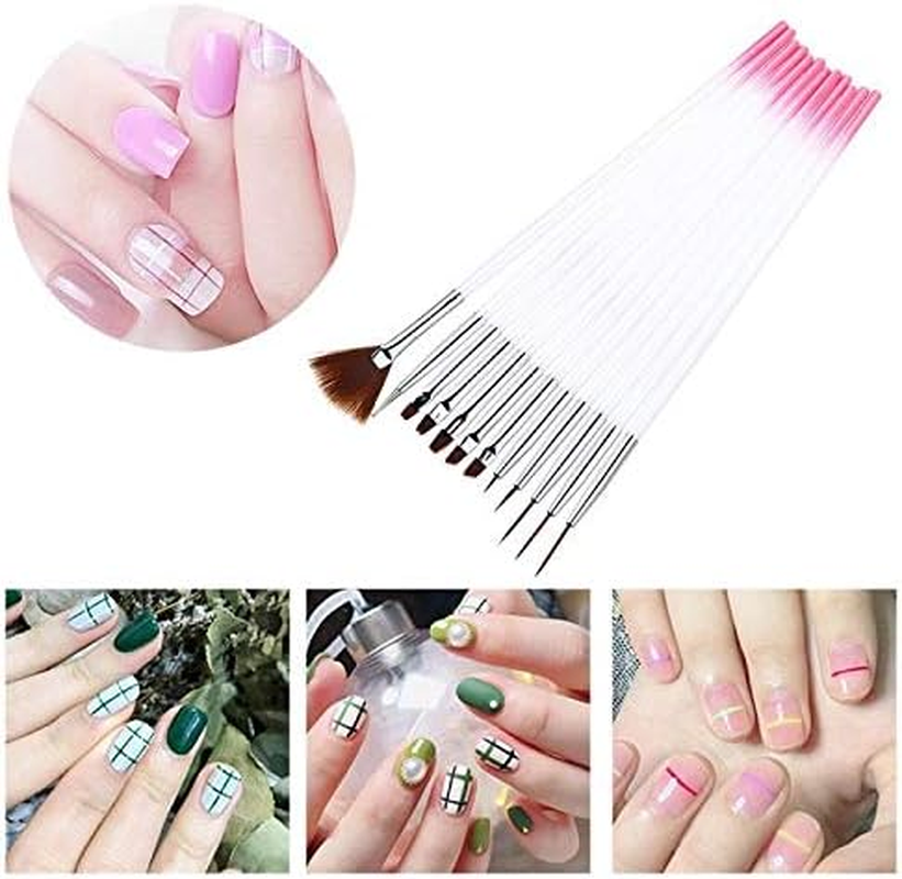 12 Pcs/Set New Nail Art Brush Pens Dotting Point Painting Pens Drawing Brush Nail Art Tools Pink Zhengpingpai image number 5