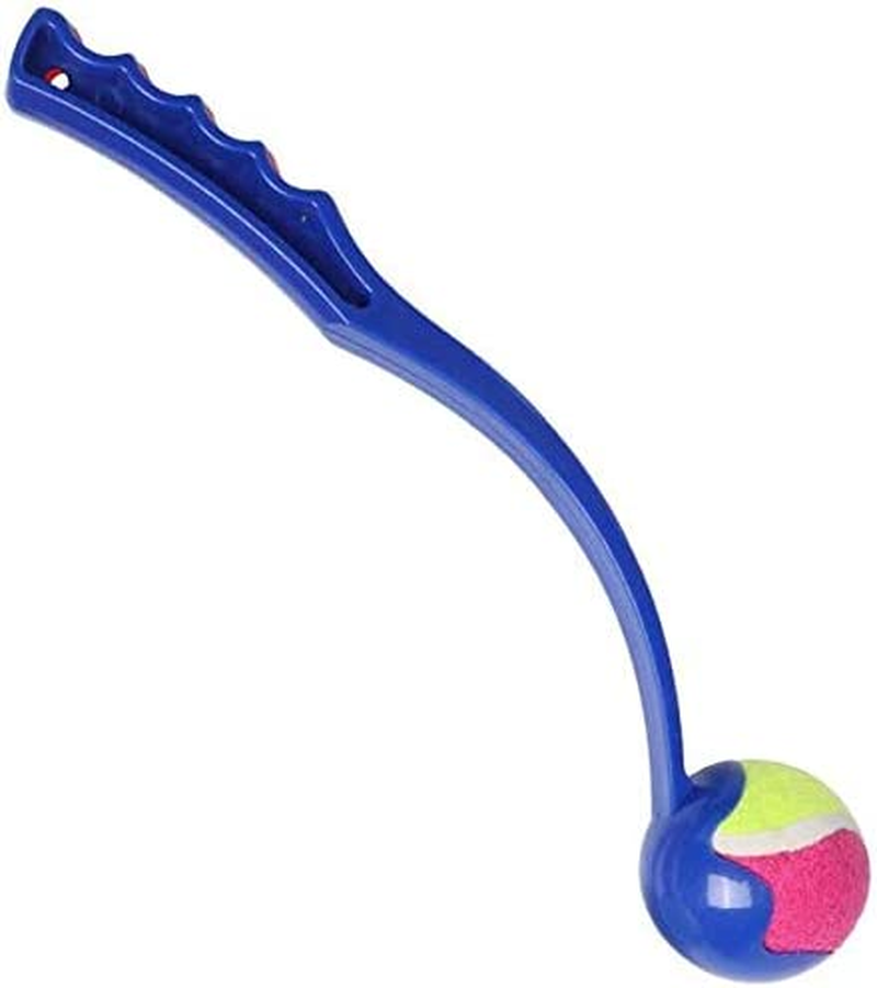EZONEDEAL Sport Pet Ball Launcher, Dog Toy Ball Launcher, Tennis Ball, Throw the Ball Farther | Light Ball Launcher Stick - Comfortable Health Handle, Agility Training Equipment, Catch Pet Ball (Blue)