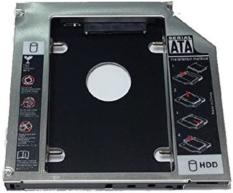 HIGHROCK SATA 2Nd HDD Caddy Case Tray for 12.7Mm Universal CD/DVD-ROM Optical Bay Drive Slot (For SSD and HDD) image number 4