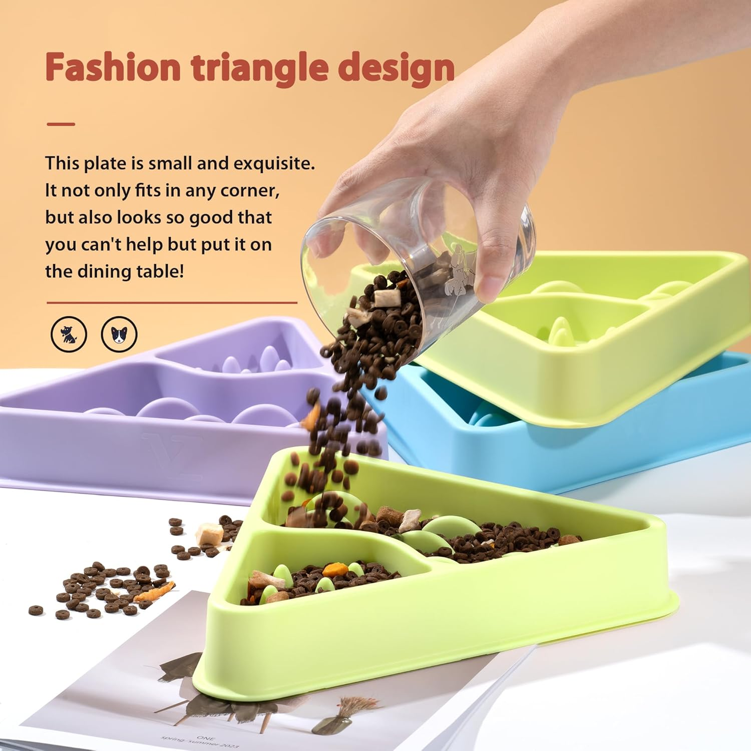 Li&Zhao Dog Slow Feeder Bowl - Slow Feeder Dog Bowls Large Breed Dog Puzzle Feeder Slow Eating Dog Bowl Dog Bowls Slow Feeder Puppy Slow Feeder Bowl(Green) image number 1