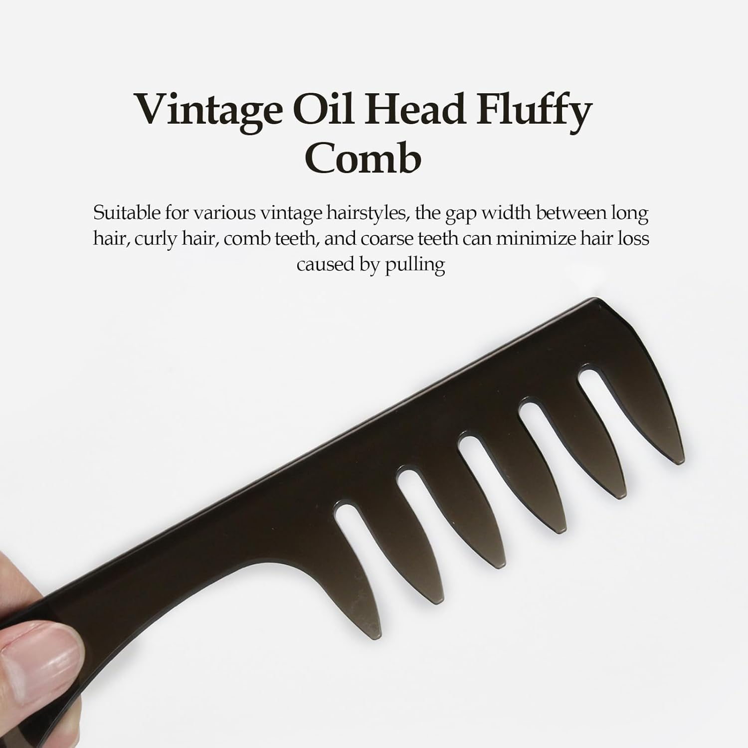 Xanthelle Comb Set, 5-Piece Curling Comb Set in Black for Men & Women, Styling Comb for Natural Curls, Beard, Haircut & Hairdressing Application image number 4