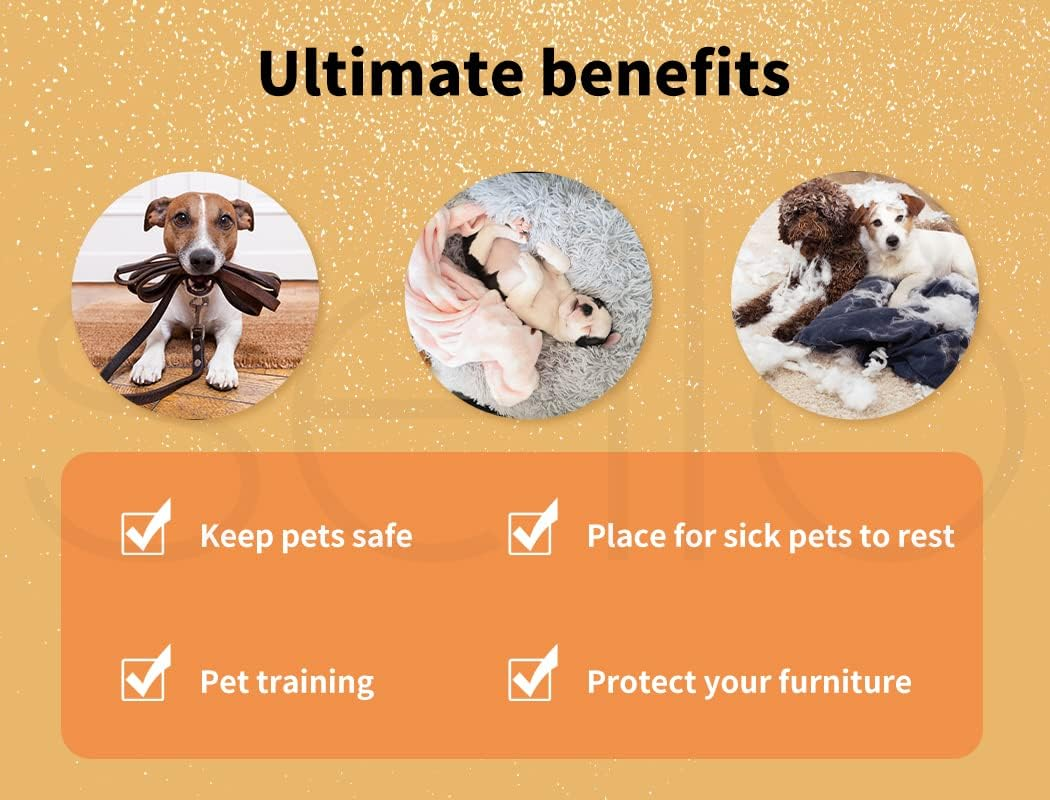 Pawz Wooden Wire Dog Kennel Side End Table Steel Puppy Crate Indoor Pet House L