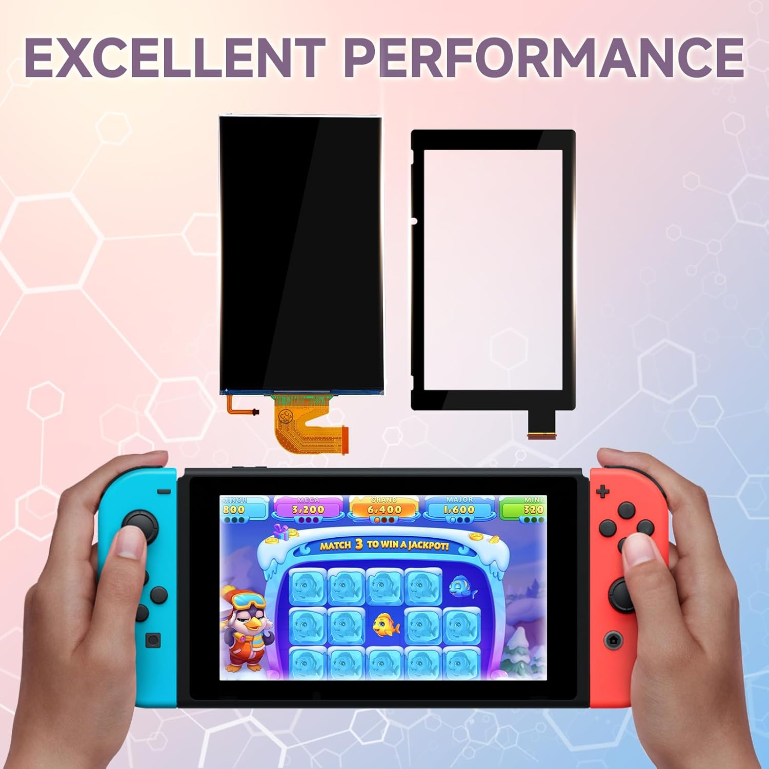 Gugxiom LCD Screen and Digitizer Touch Screen Replacement Parts ONLY for HAC-001, Screen Replacement for HAC-001, Gugxiom51Xy7Tn360 image number 2