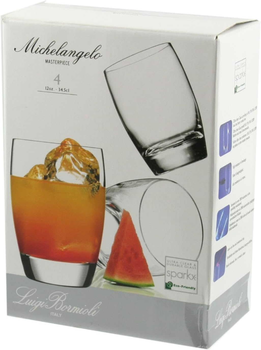 Luigi Bormioli Masterpiece DOF Glass 4-Pieces, 345 Ml Capacity, Clear, (Pack of 1) image number 5