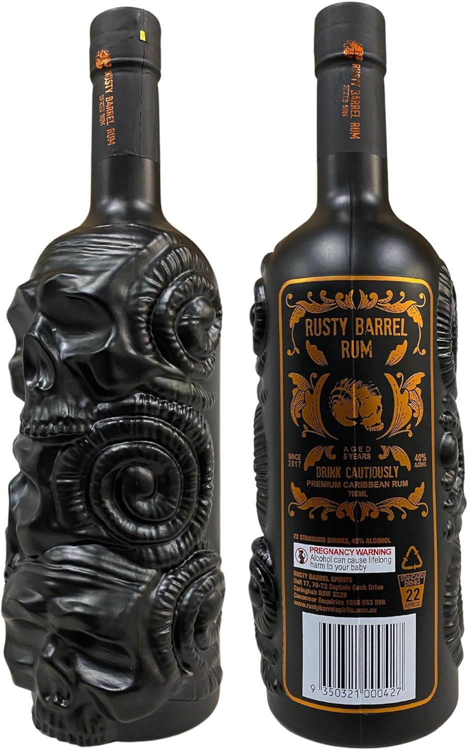 Rusty Barrel Gold Rum 700Ml - a Deluxe, Aged Fusion of 5 & 8 Year Old Caribbean Gold Rums Aged in Bourbon Barrels. Easily Enjoyed as a Standalone Sipping Rum or Added to Your Favourite Cocktail. image number 4