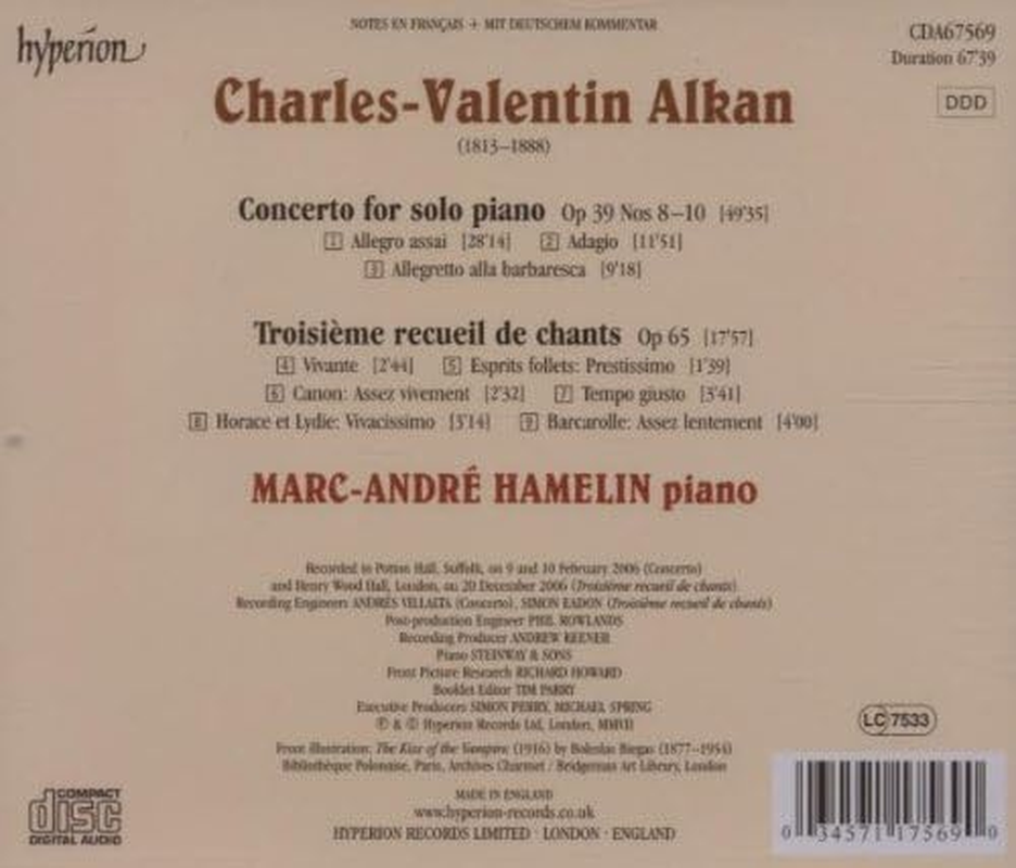 Alkan: Concerto for Solo Piano Troisieme Recueil De Chants image number 2
