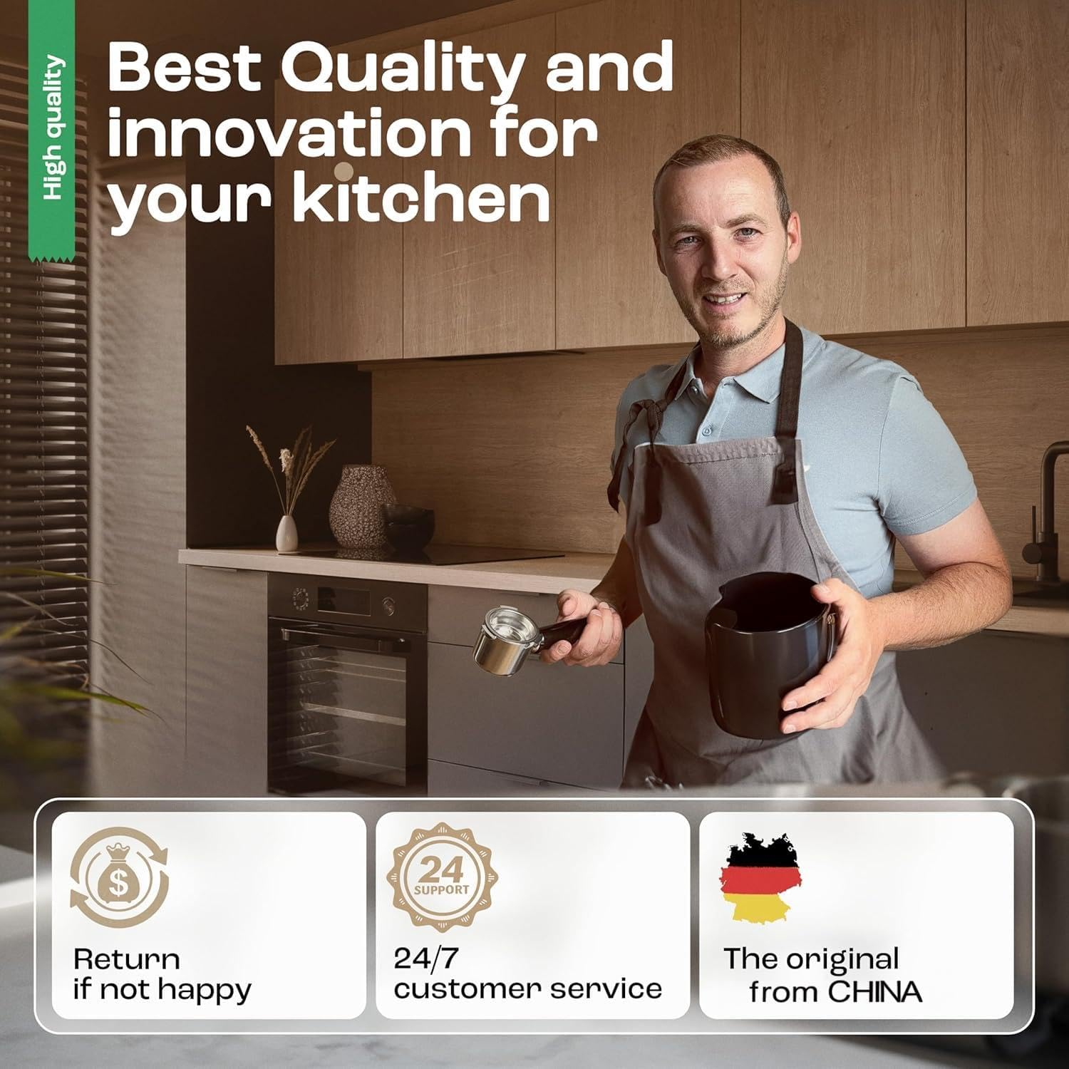 Homeffect Knock Box with Improved Handling - Innovative Barista Tools - Professional Coffee and Espresso Accessories for Home image number 4