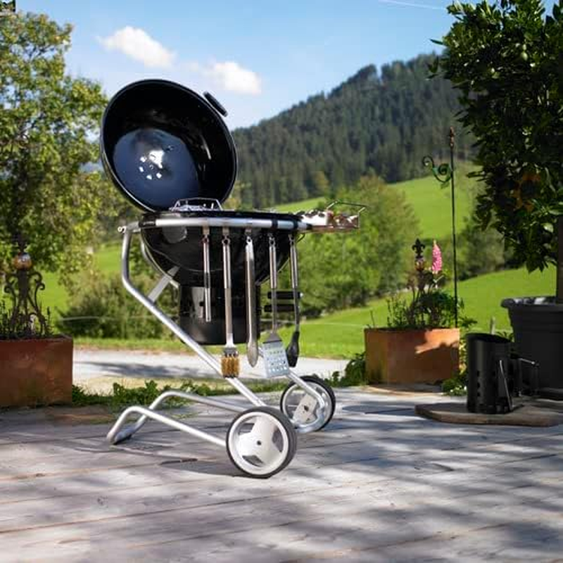 R&ouml;sle BBQ Grill Replacement Brush Head, Regular, Silver - Locking Tongs image number 7