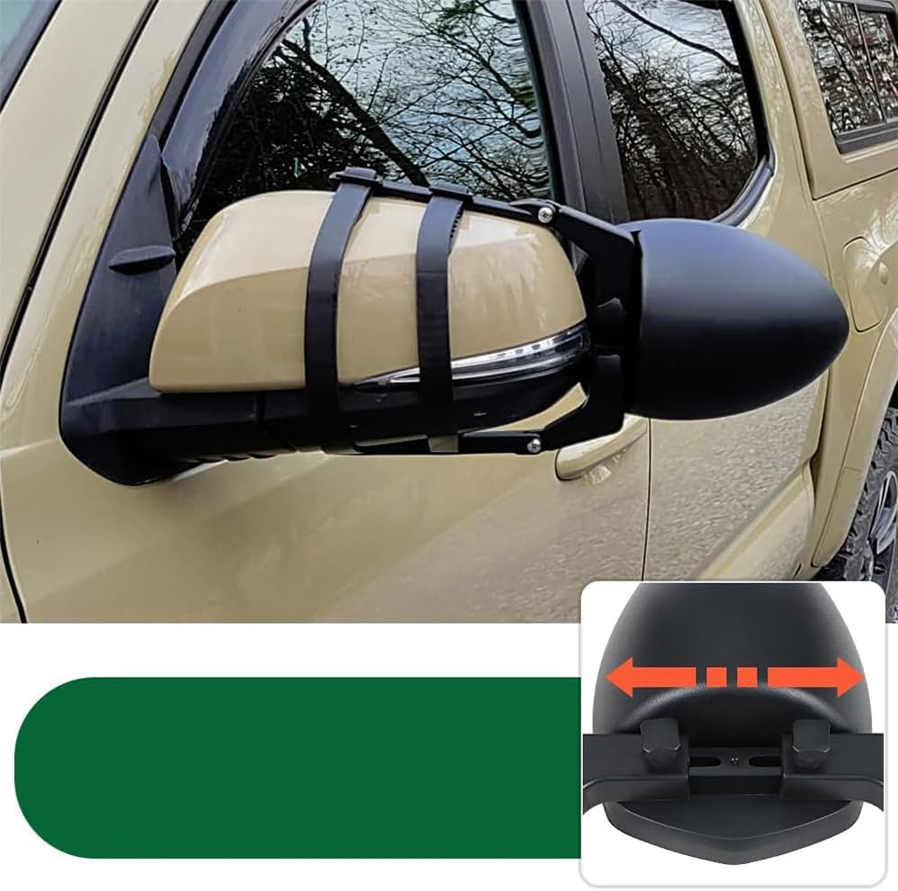 2 Pcs Mirror Extenders for Towing,Clamp-On Towing Mirrors,360 Degree Rotation Adjustable Dual View Tow Mirror,Universal Towing Mirror Fit Most Vehicle Car Truck, for Car Trucks Trailer image number 3