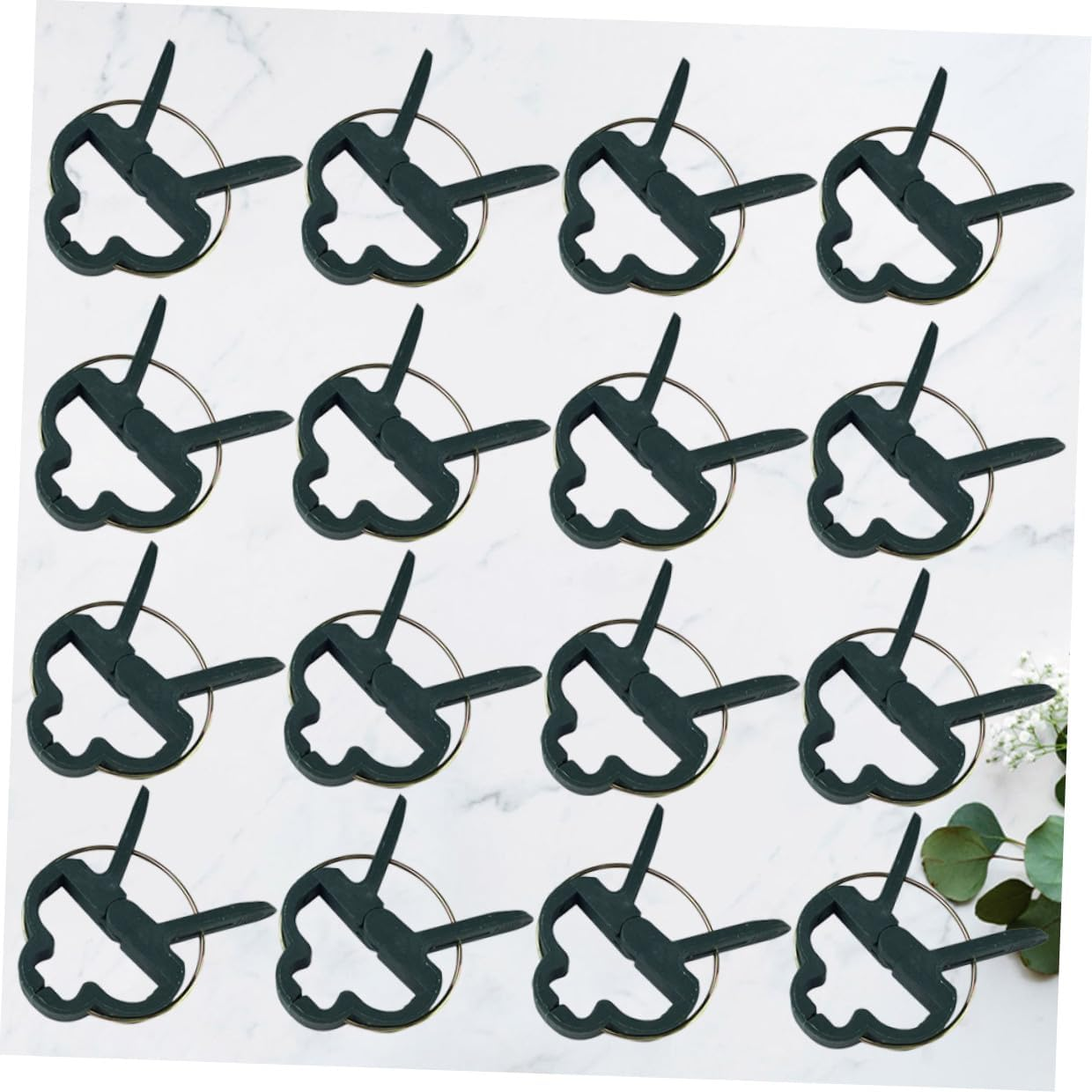 SHINEOFI 80PCS Large Plant and Flower Clips Garden Stem Support Clamps for Vines Stalks PE Material Protective Tree Clips for Climbing Plants and Outdoor Use image number 4