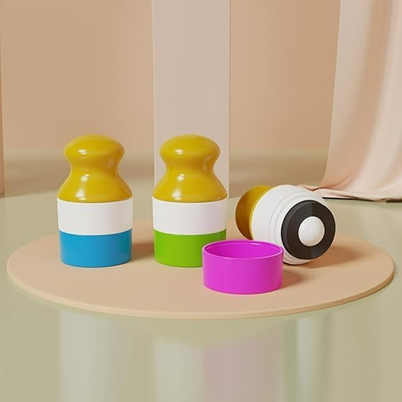 WADY Portable Sunscreen Applicator, Refillable Travel Dispenser Bottle with Suncream, Lotion Sponge Roller for Even Application, Travel Friendly Design (Pink) image number 5