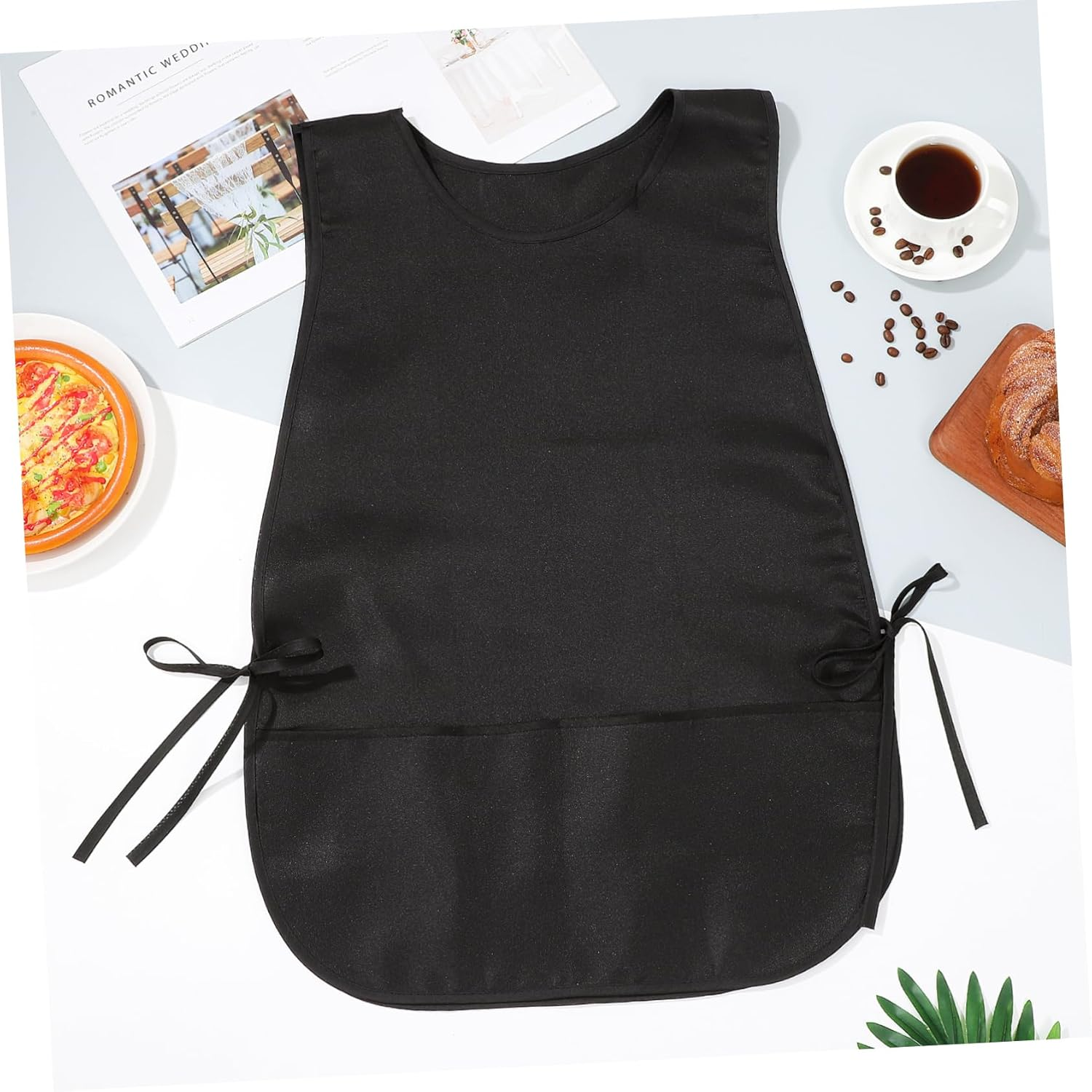 MUCKLILY Unisex Hairdressing Apron Heavy Duty Stain Resistant Hair Stylist Apron for Salon and Home Use for Hair Cutting and Cleaning Tasks image number 4