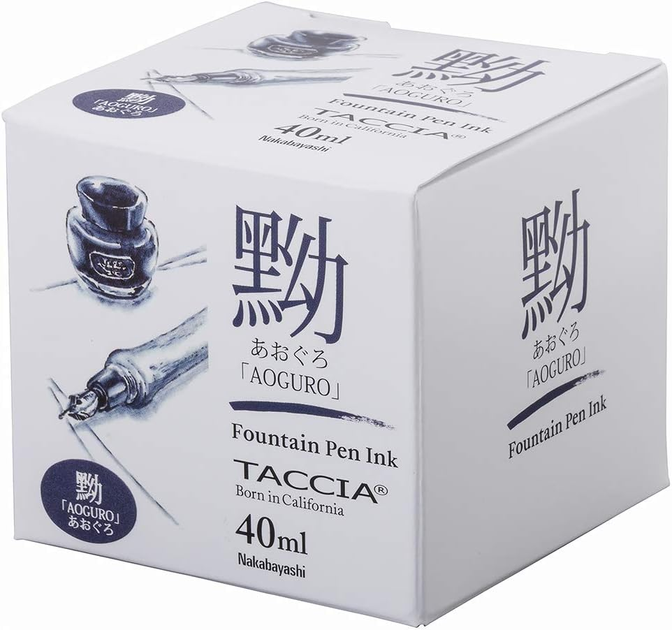 TACCIA TFPI-WD40-10 Blue Ink Fountain Pen Ink, Water-Based Dye, Blue image number 2