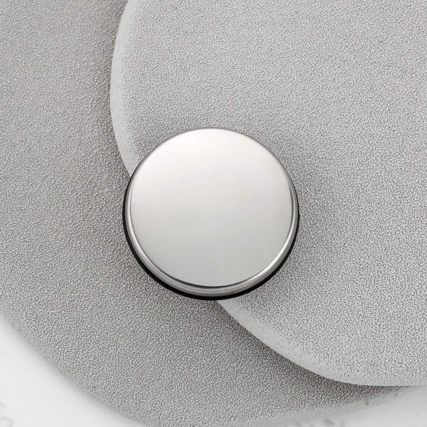 2Pcs Bath Drain Stopper 35Mm Stainless Steel Pop up Plug Sink Tap Push Button Pop Click Clack up Plug Suitable for Kitchen Bathroom Sink image number 2