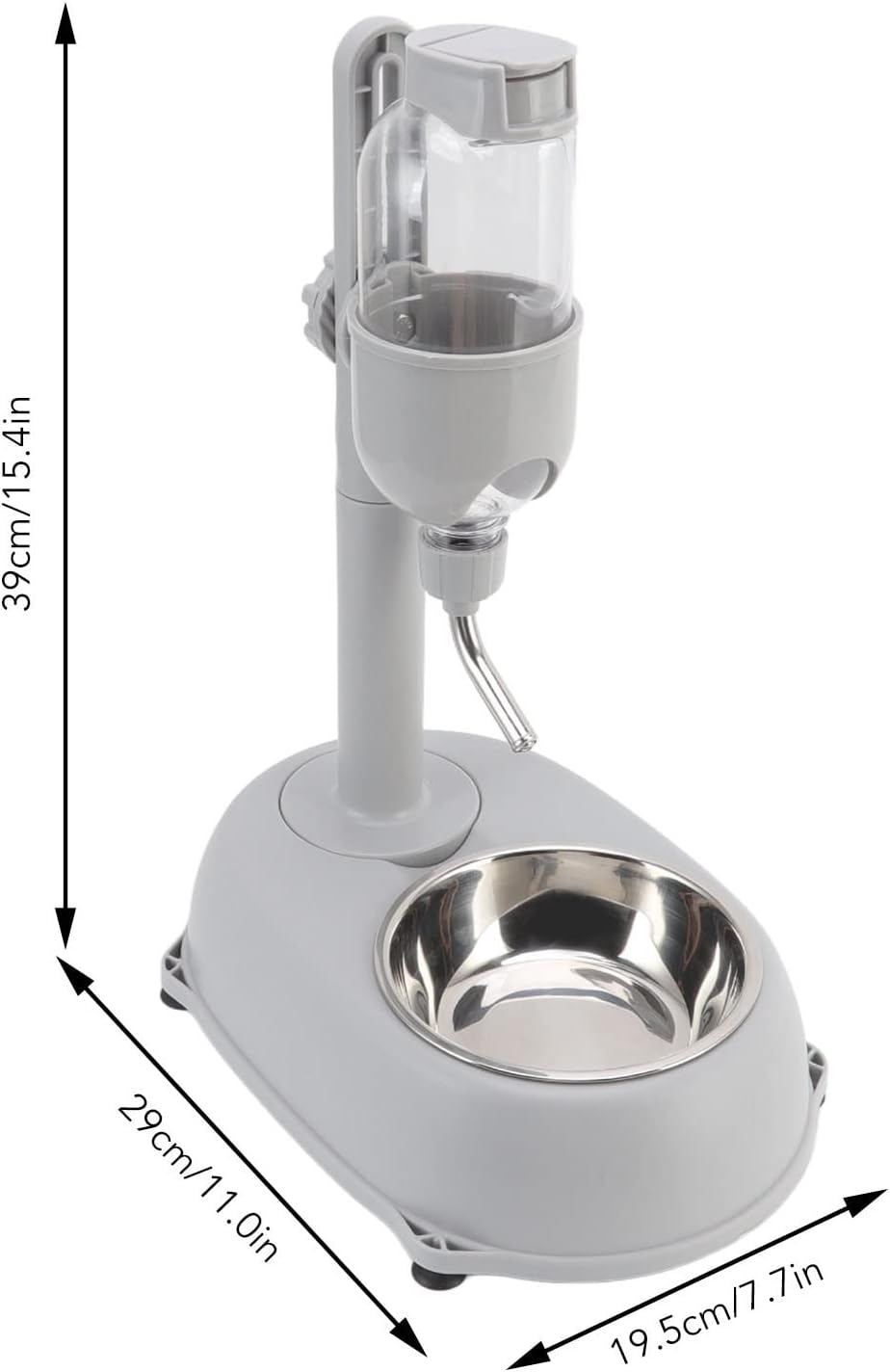 Standing Water Dispenser for Pets, 500 Ml Dog Drinking Fountain, Height Adjustable, Automatic Pet Water Dispenser, Cat Dog Standing Bowl image number 3