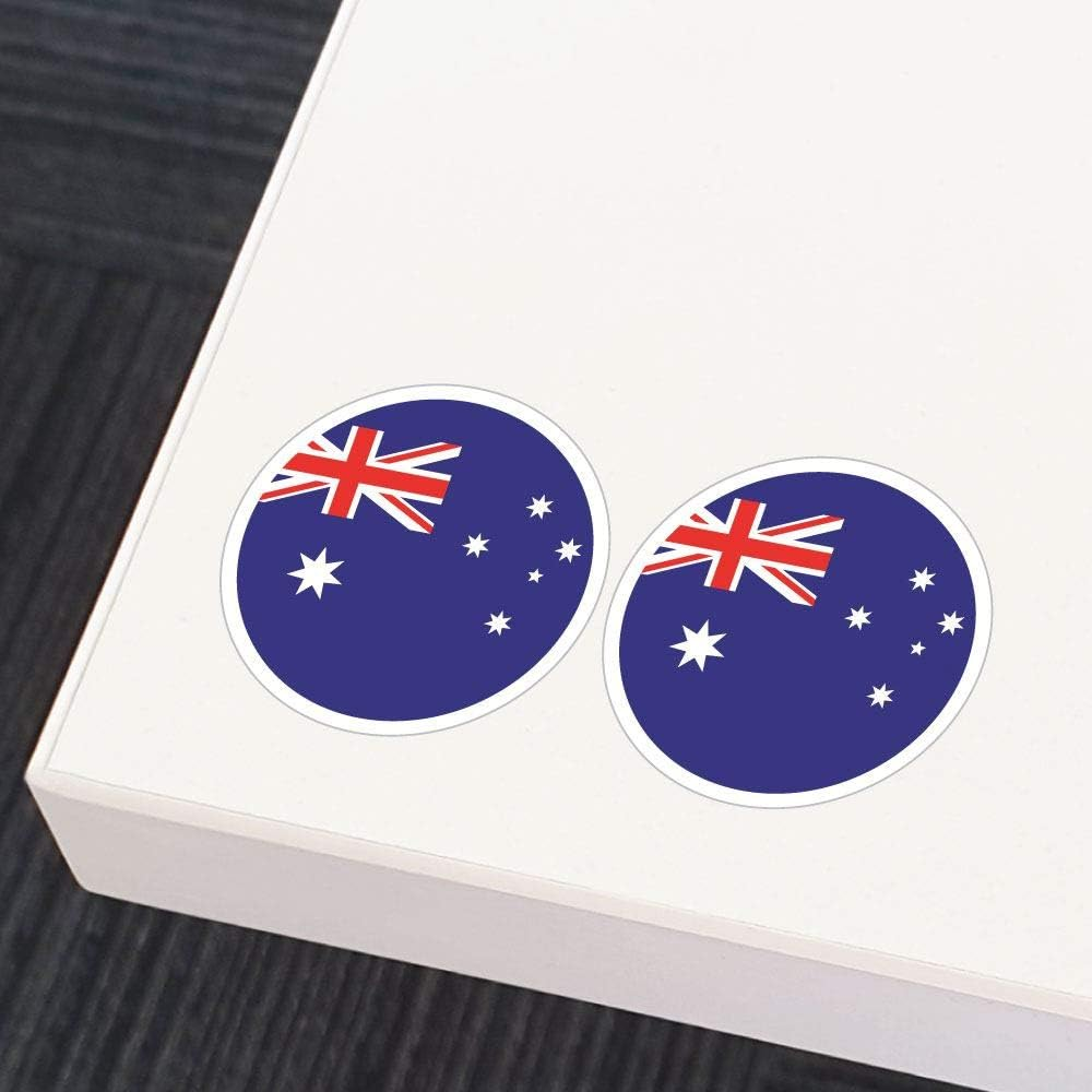 Australian Flag X2 Sticker Decal Aussie Straya Oz Country Love Proud