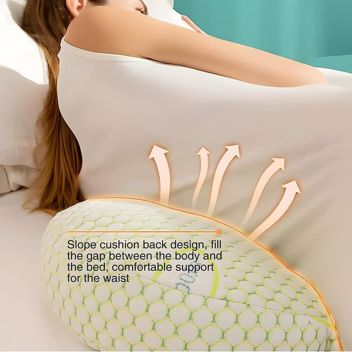 ZONEY Pregnancy Pillows for Sleeping, Portable Travel Maternity Pillow for Side Sleeper, Support for Back, Belly, HIPS for Pregnant Women,Detachable and Adjustable with Pillow Cover (2 in 1) image number 4