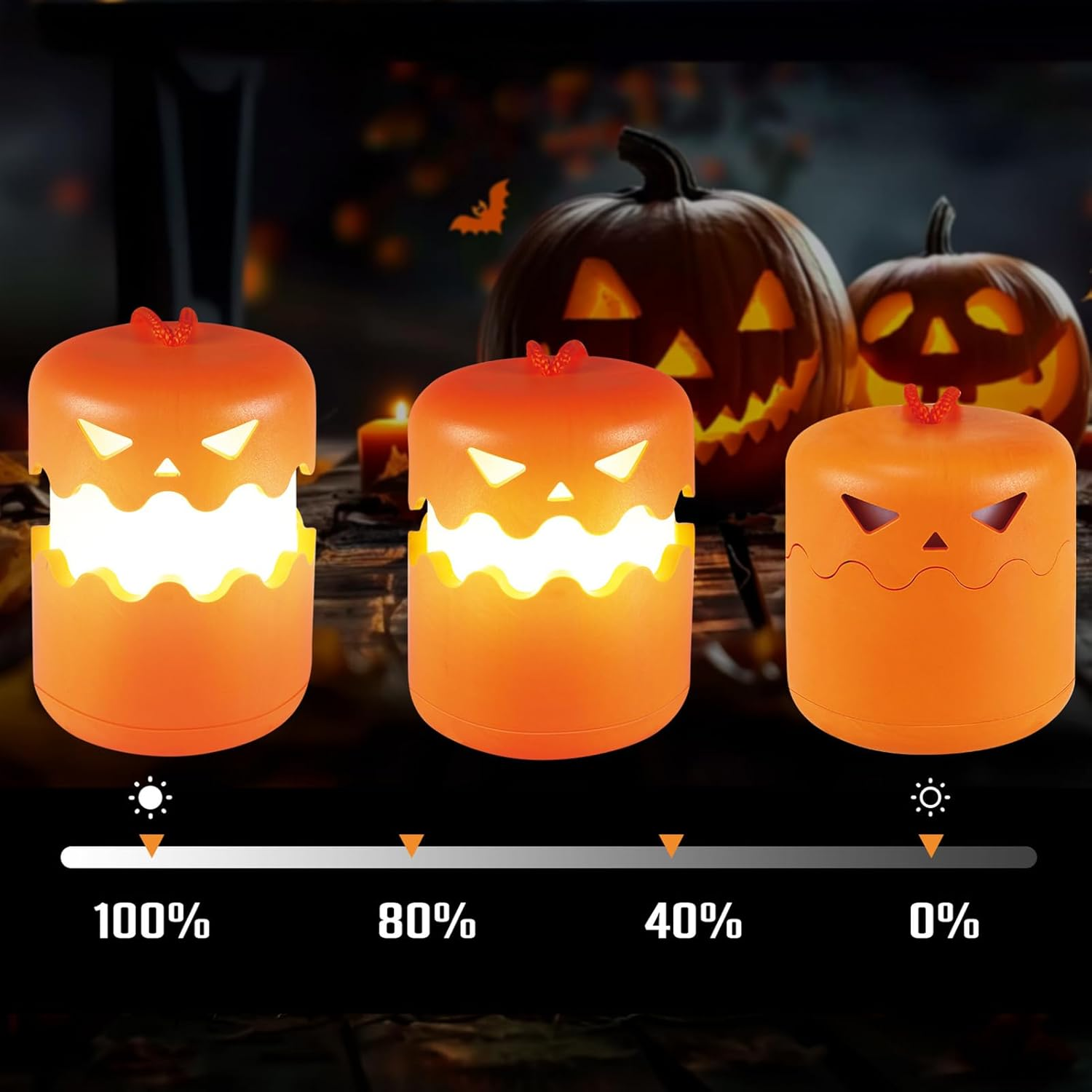 Halloween Pumpkin Lights,Led Pumpkin Lamp | Halloween Lantern LED Foldable Light up for Party Decoration