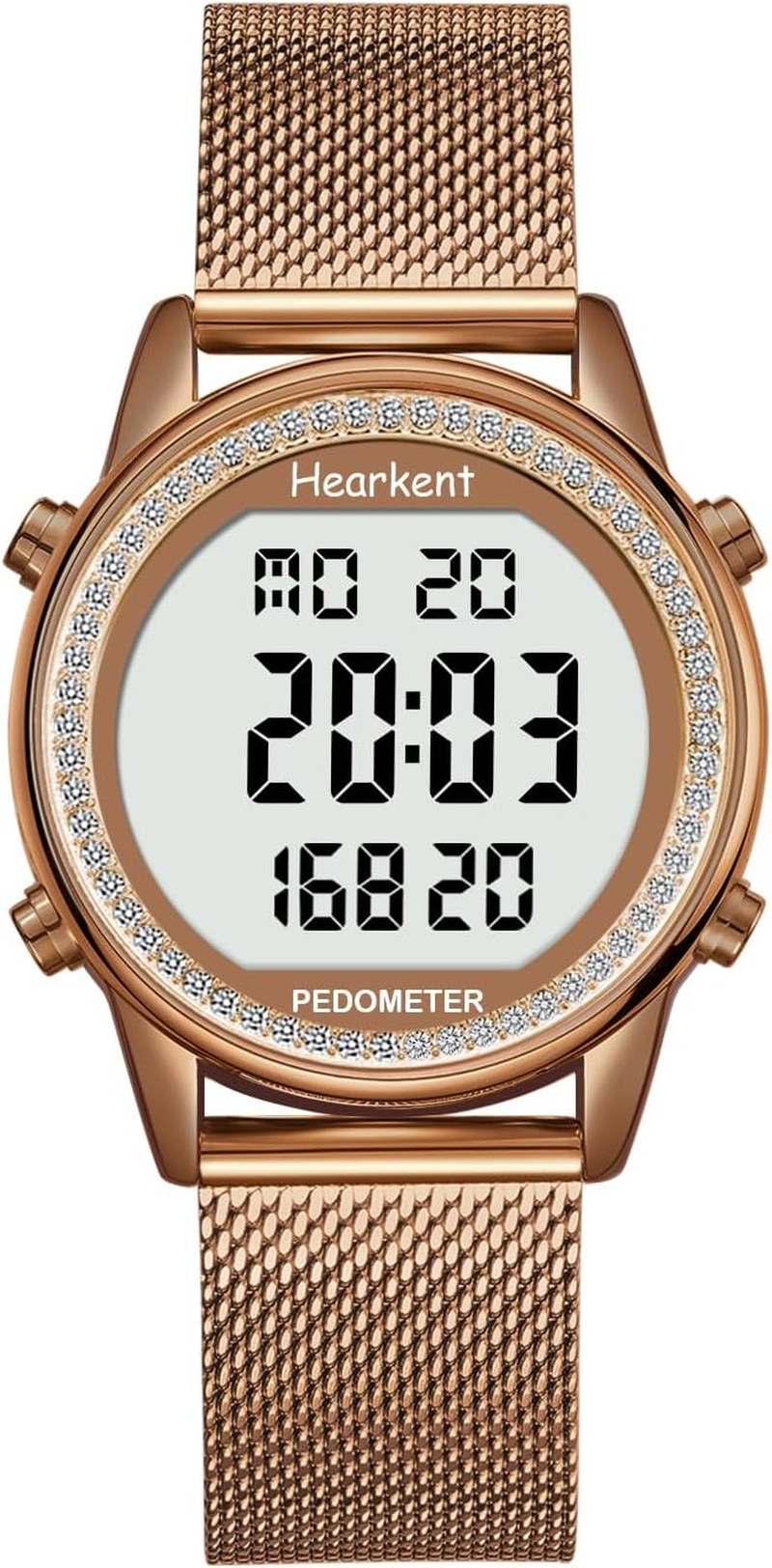Women Pedometer Watch for Walking, Step Counter for Women, Sport Watch with Calories Counter, Large Number Display Wrist Watch, 30M Waterproof Step Tracker Watch