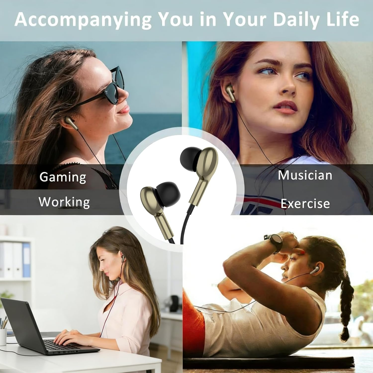 USB C Wired Headphones for Samsung Galaxy A56 A36 A26 A17 A16 A06 A55 A54 A53 A35 A34 S25 S24 S23 S22 S21 Ultra In-Ear Headset with Microphone for Iphone 17 16 15 Ipad Pro Earair 7 89 9A image number 3