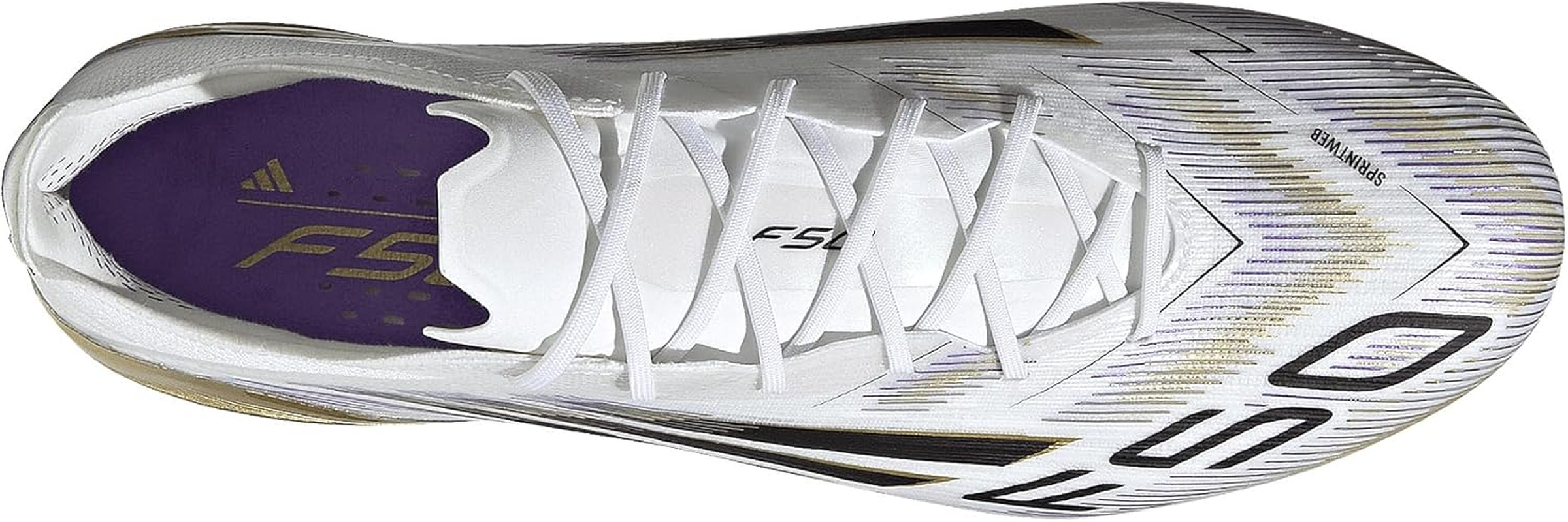 Adidas Performance F50 Elite FG Electric Stealth White Black Gold, 42 Men image number 3